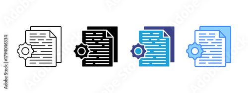 File icon set multiple style collection