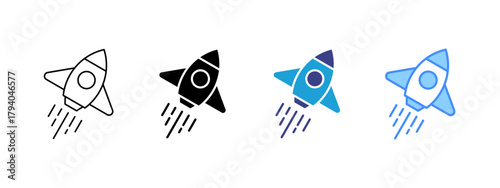 Startup  icon set multiple style collection