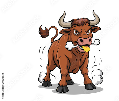 cow cartoon isolated on white background