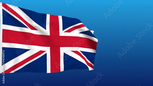 Union Jack flag waving boldly