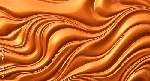Panel kuchenny z motywem An abstract background featuring flowing, golden caramel waves, creating a luxurious and smooth texture with a warm and inviting aesthetic