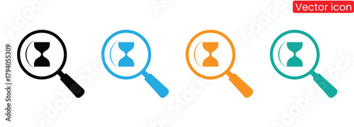 Find time management solutions with these hourglass icons,Hourglass icon set. Sand glass vector icons. Vector illustration