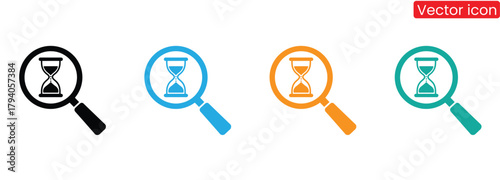 Find time management solutions with these hourglass icons,Hourglass icon set. Sand glass vector icons. Vector illustration