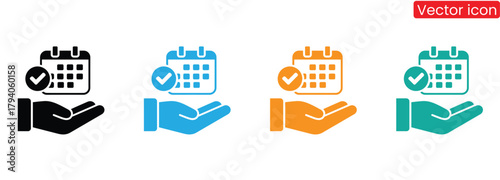 Event planning made easy with this calendar and hand appointment icon,Appointment icon vector. Logo Template illustration design,Appointment icon symbol concept for graphic design, Website,