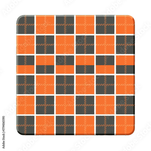 Orange and black checkered pattern design