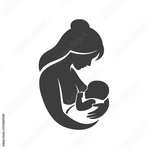 Mother breastfeeding her baby, a symbol of maternal love and care