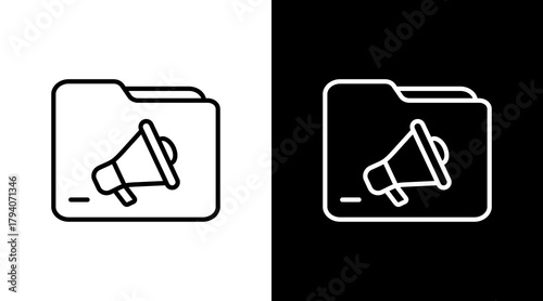 Folder White Icon Set Design