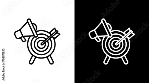 Goal White Icon Set Design