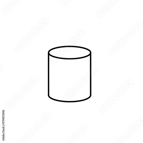 Simple line drawing of a cylinder