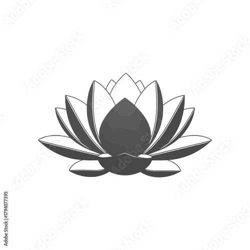 Stylized illustration of a lotus flower