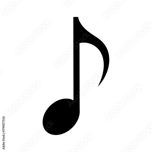 Black eighth note musical symbol