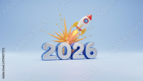 Rocket launch success growth future new year 2026 startup goal progress