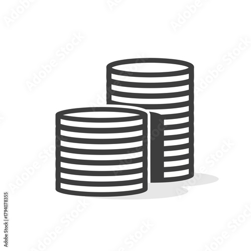 Two stacks of coins