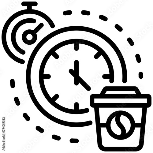 break icon isolated on white background. vector illustration icon for time work management