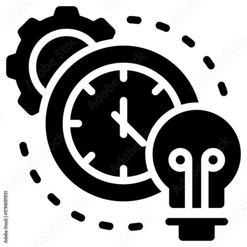 efficient icon isolated on white background. vector illustration icon for time work management