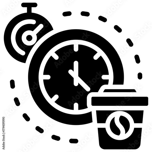 break icon isolated on white background. vector illustration icon for time work management