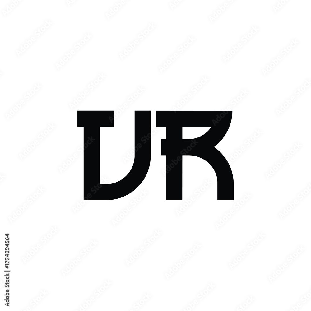 Fototapeta premium VR monogram logo design letter text name symbol monochrome logotype alphabet character simple logo