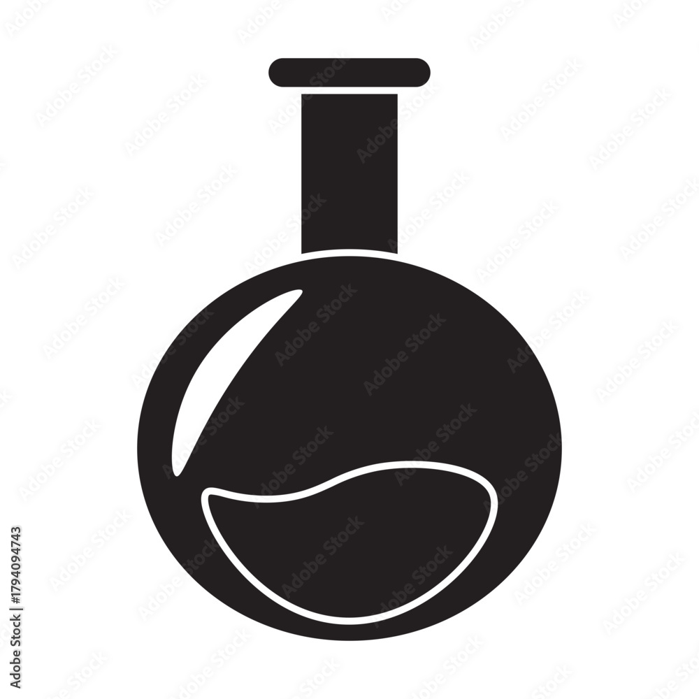 Obraz premium round bottom flask glyph icon 