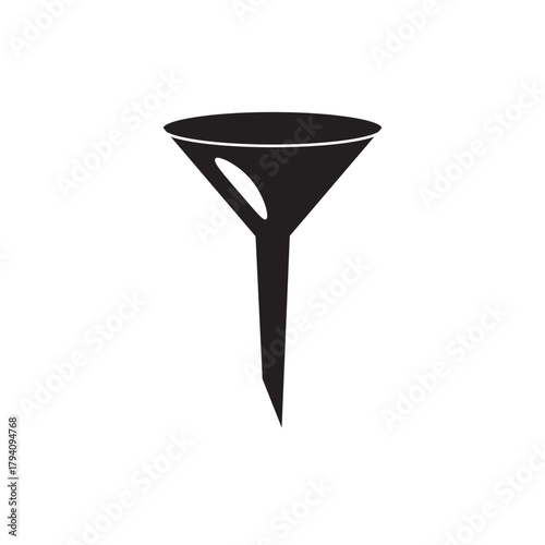 laboratory funnel glyph icon