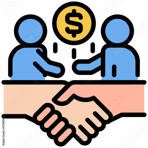 Fototapete acquisition icon isolated on white background