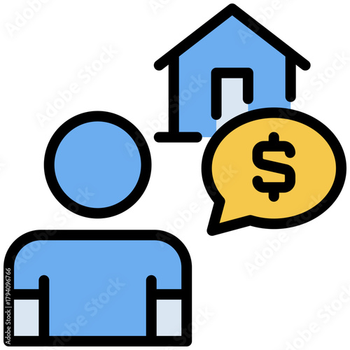 buyer icon isolated on white background. vector illustration icon for  business brokerage