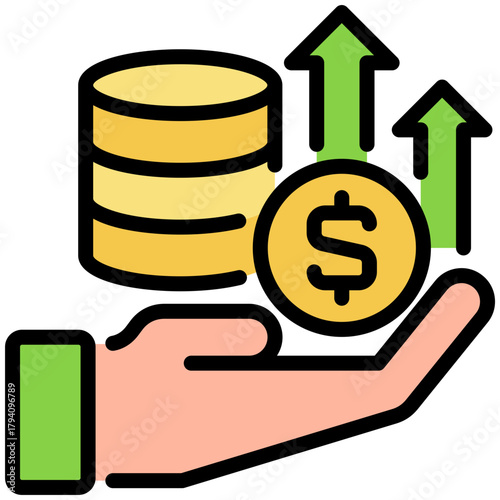 profit icon isolated on white background. vector illustration icon for  business brokerage