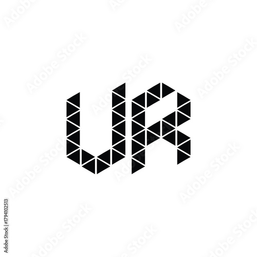 VR monogram logo design letter text name symbol monochrome logotype alphabet character simple logo