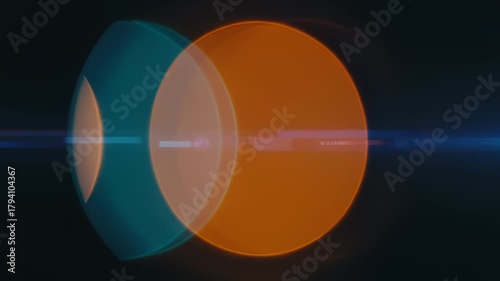 Wallpaper Mural Abstract Lenses Shifting With Light Streaks on Dark Background Torontodigital.ca