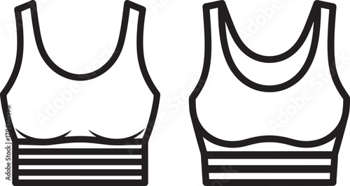 Two sports bra silhouettes