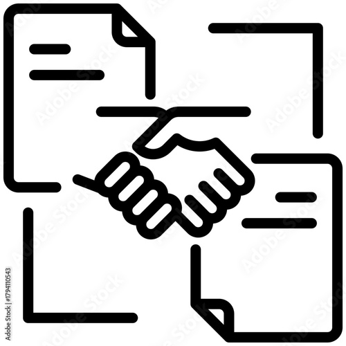 deal icon isolated on white background. vector illustration icon for business and marketing strategy