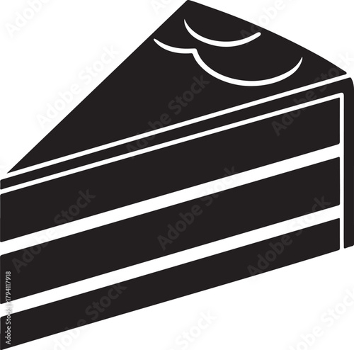 Slice of Cake in Black and White