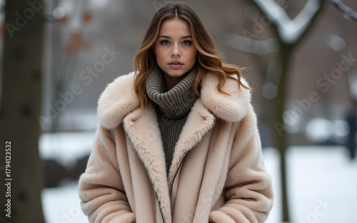 Winter outerwear - fur coat. High quality