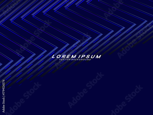 Premium background design with diagonal dark blue stripes pattern. Vector horizontal template for digital lux business banner, contemporary formal invitation, luxury voucher, prestigious gift certific
