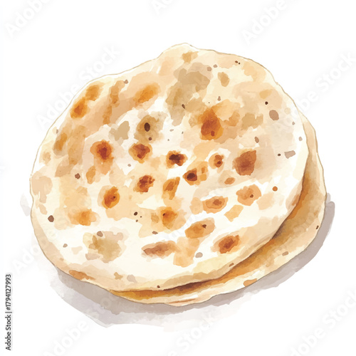 Freshly baked naan bread a delicious and popular Indian flatbread.