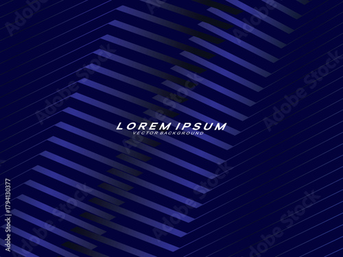 Premium background design with diagonal dark blue stripes pattern. Vector horizontal template for digital lux business banner, contemporary formal invitation, luxury voucher, prestigious gift certific