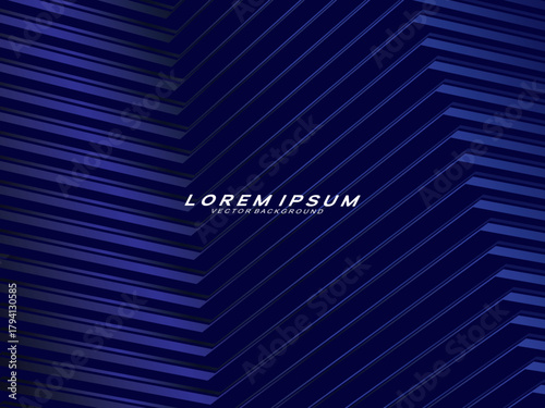 Premium background design with diagonal dark blue stripes pattern. Vector horizontal template for digital lux business banner, contemporary formal invitation, luxury voucher, prestigious gift certific