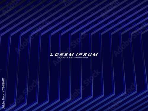 Premium background design with diagonal dark blue stripes pattern. Vector horizontal template for digital lux business banner, contemporary formal invitation, luxury voucher, prestigious gift certific