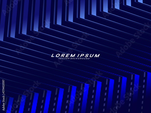 Premium background design with diagonal dark blue stripes pattern. Vector horizontal template for digital lux business banner, contemporary formal invitation, luxury voucher, prestigious gift certific