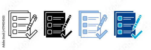 Task  Icon Set Multiple Style Collection