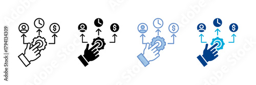 Resource Allocation Icon Set Multiple Style Collection