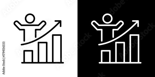 Performance Icon Set. Clean Line Design With Light And Dark Versions For Versatile Use.