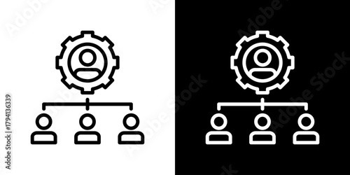 Structure Icon Set. Clean Line Design With Light And Dark Versions For Versatile Use.