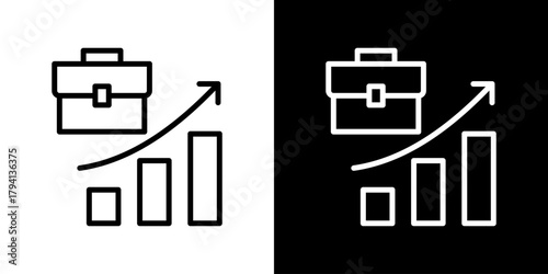 Career Icon Set. Clean Line Design With Light And Dark Versions For Versatile Use.