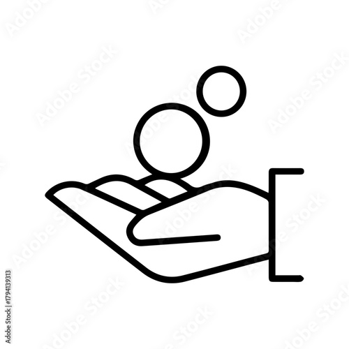 Hand Holding Coins Icon