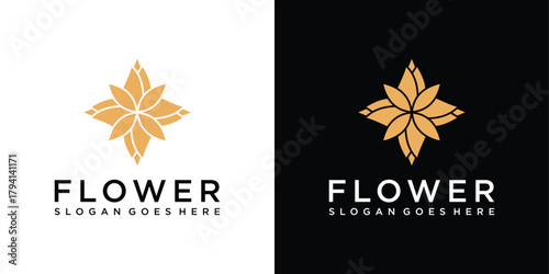 Flower icon vector logo design template