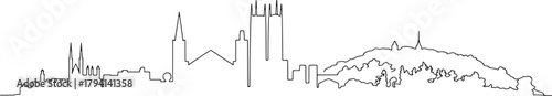 Outline of belo horizonte skyline vector illustration on transparent background