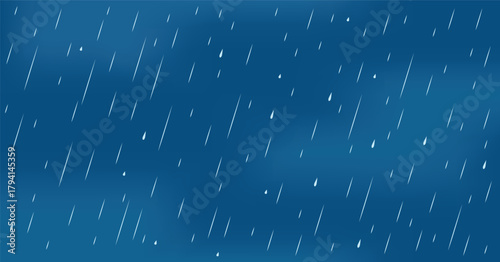 Heavy rain in dark sky, rainy season, natural rainfall