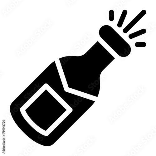 champagne glyph icon