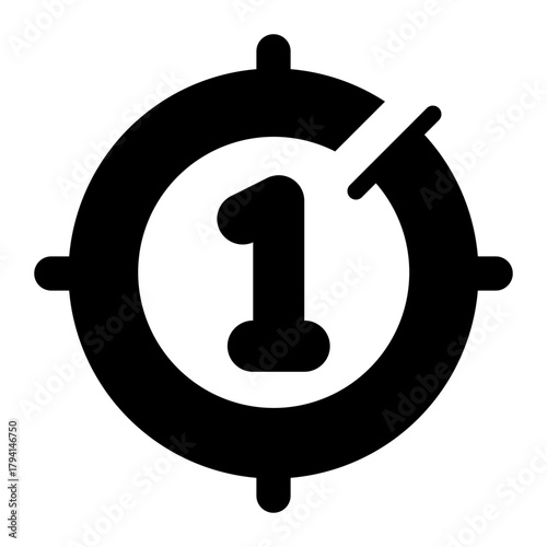 countdown glyph icon