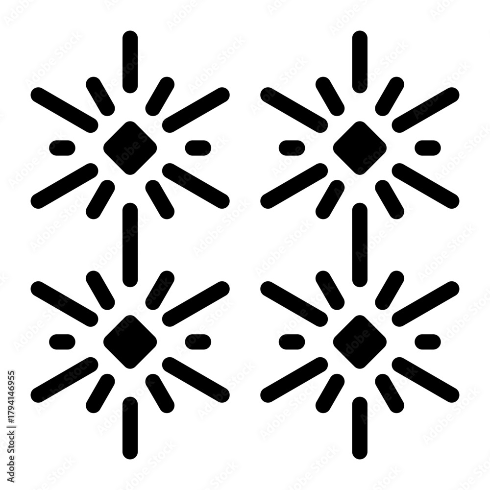 Obraz premium sparkler glyph icon